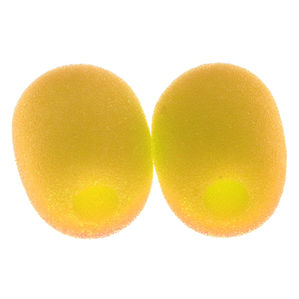 20 Pieces Mini Microphone Sponge Windscreens Mic Wind Muff DIY Yellow+Blue