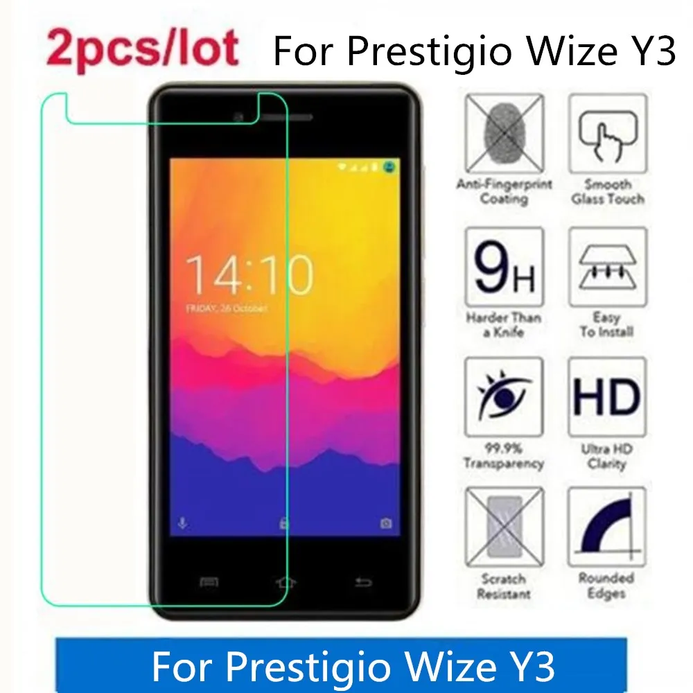 Закаленное стекло для Prestigio Wize Y3 9H 2.5D Premium Защитная пленка экрана защитная