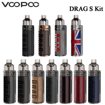 

Original VOOPOO DRAG S Mod Pod Kit 4.5ml Pod Cartridge Vape 2500mAh built-in battery E-Cigarette Vaporizer MTL Pod Kit VS DRAG X