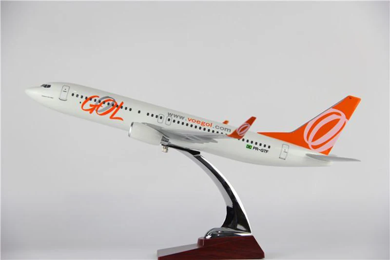 40 см Boeing 737 B737 GOL бразильские авиалинии VOEGOL1/100 Масштаб игрушечные модели самолетов модель самолёта литья под давлением модель самолёта из смолы подарки для детей