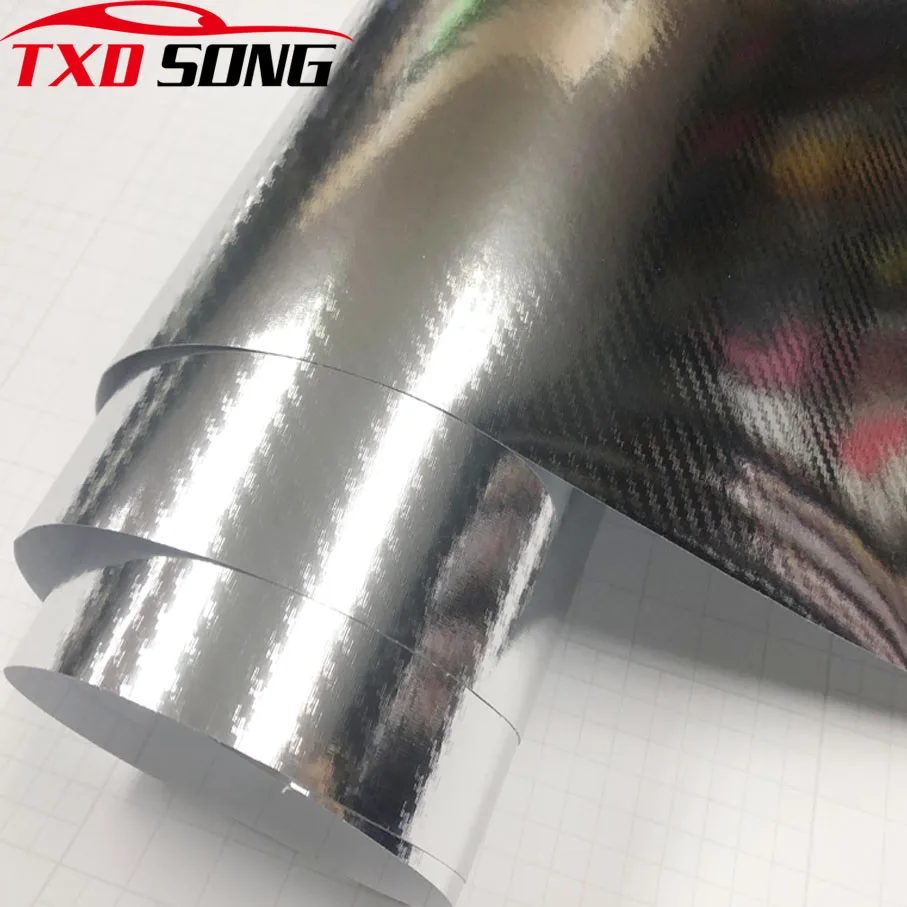 Углеродная 3d пленка для автомобиля 10/20/30/40/50/60 см X 152 см/лот|car sticker|chrome silver3d carbon fiber |