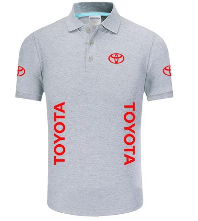 4 Summer High quality brand for TOYOTA logo polo short sleeve shirt Fashion casual Solid Polo Shirt unisex shirts g g - Color: 4