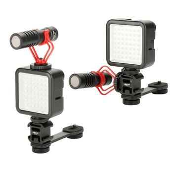 

Photography Fill Light Microphone Extension Bar for Smartphone DSLR Camera Zhiyun DJI Osmo 4/Pocket Gimbal Triple Hot Shoe Mount