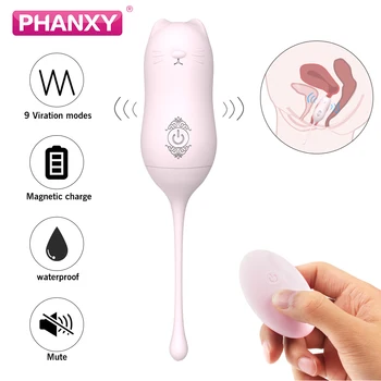 PHANXY Vaginal Kegel Chinese Ben Wa Vagina Kegal Balls for Women Remote Control Vibrating Vibrator Egg Geisha Ball for Women
