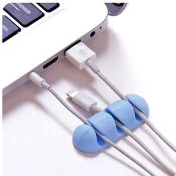

2pcs Silicone Cable Organizer Headphone Wire Clamp Fixer Wire Net Line Silica Gel Finisher Data Wire Vehicle Wire Collector
