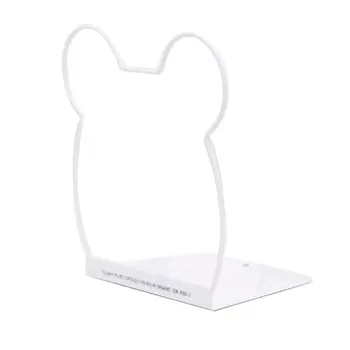 

Kawaii Rabbit Cat Metal Book Holder Desktop Bookends Desk Organizer Stand Shelf Office School Stationery