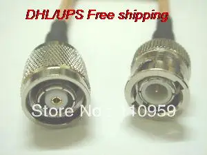 

DHL/EMS Hot 100 pcs BNC Male to RP TNC Male Straight Crimp RG142 Pigtail-A2