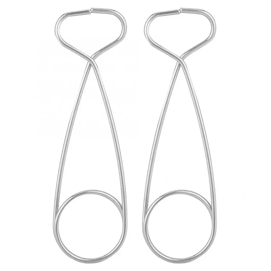 

2Pcs Camping Pot Water Bottle Hanging Hook Buckle Stainless Steel Fish Mouth Jaw Spreaders Hanging Rack Camping Picnic Cookware