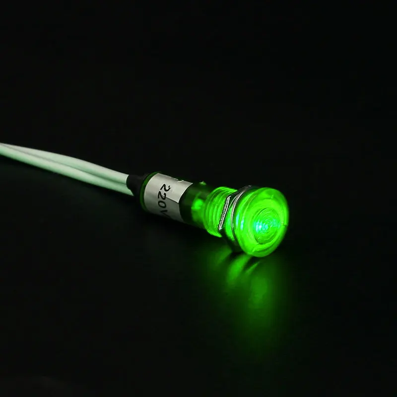 

LED Indicator Light Fog Lamp Red Green 10mm Signal Lamp AC 220V Car Marine Boat LED Warning Dashboard Signal Lights Pilot Lamp
