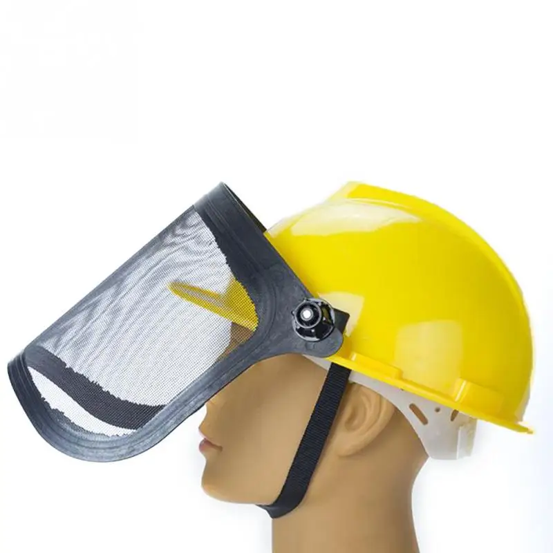 Садовый шлем защитная маска лесная бензопила защитный шлем шляпа защитные наушники металлический козырек 180 градусов Регулируемые защитные наушники