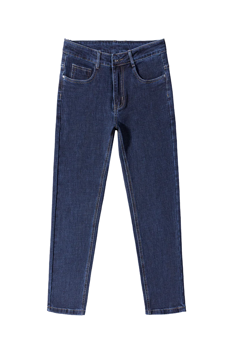 Новые мужские прямые свободные удобные мягкие джинсы Бизнес повседневные Стрейчевые средняя талия тонкие полосы выбраны
