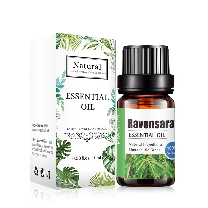Чистый натуральный Ravensara Ароматерапия Эфирные масла анти-стресс Арома диффузор масло высокая эффективность
