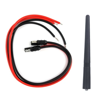 

1Pair DC Power Cord Cable for Motorola Repeater Mobile Radio CDM1250 A228 30cm & 1x Antenna VHF for Motorola Radio Bidirectional