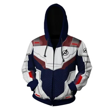 

Avengers Endgame Hoodies Sweatshirt Zipper 3D Quantum Realm Tech Marvel Streetwear Large 5XL Mantle Poleron Hombre Drop Shipping