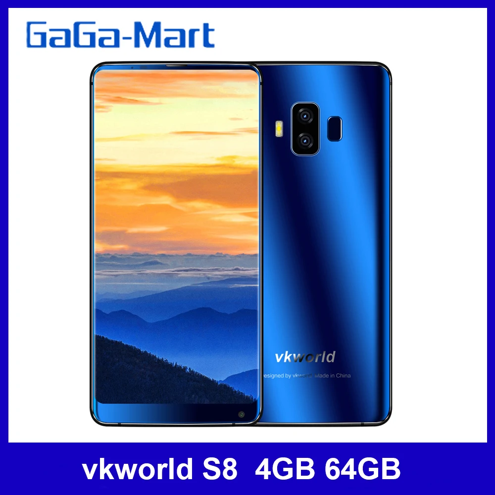 Vkworld S8 5,99-zoll 4G-LTE 4GB 64GB ROM MTK6750T Octa-core Android 7,0 13MP 16MP 5500mAh OTA Fingerprint Smartphone
