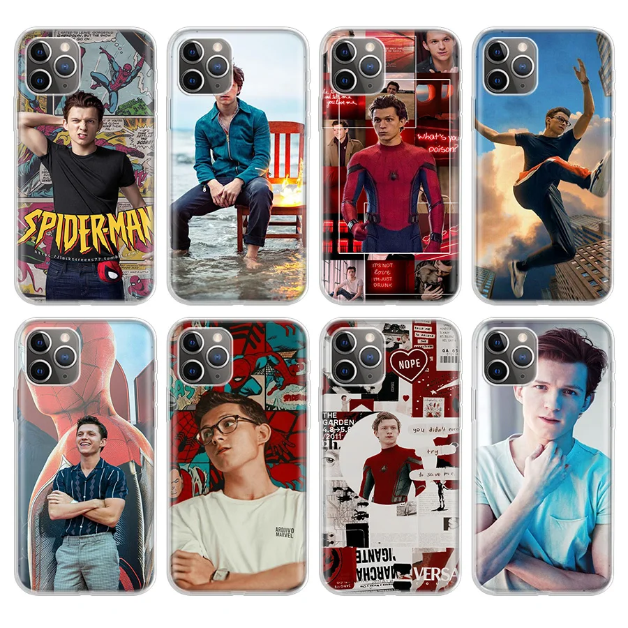 

Tom Holland Spiderman Phone Case For Apple iPhone 11 Pro 6 6S 7 8 Plus 10 X XS MAX XR 5 5S SE Phone Case Cover