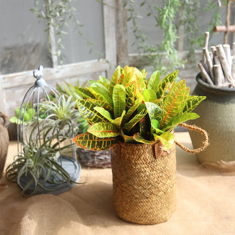 1 Bunch Fake Colorful Leaves Flower Decorative Artificial Plant DIY Home Garden Outdoor Decoration