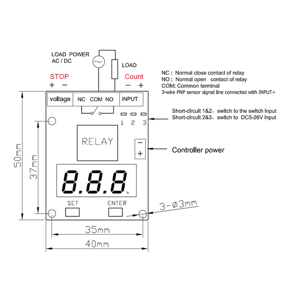 CT 1,1 контроллер счетчика модуль DC12V счетчик комплект печатная плата модуля 0~ 999 диапазон подсчета