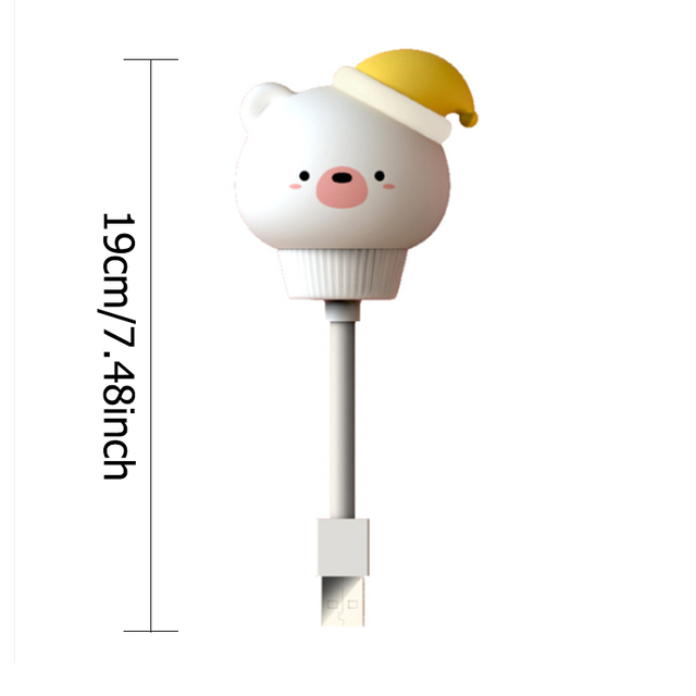 LED USB Night Light Cute Cartoon Night Lamp Bear Remote Control for Baby Kid Bedroom Decor Bedside Lamp Christmas Gift