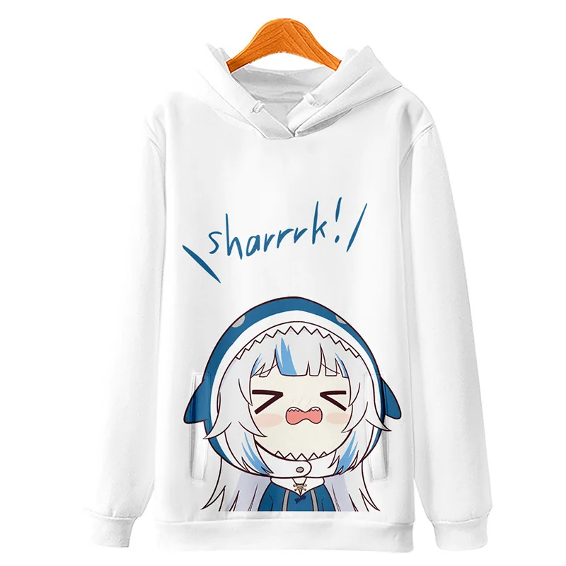 

2021 New Arrival Gawr Gura Hoodie 3D Sweatshirt Long Sleeve Women Men Tracksuit Harajuku Streetwear Hip Hop Casual Clothes