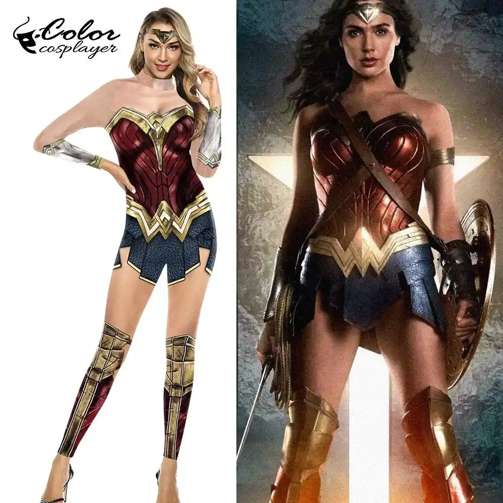 Color Cosplayer Movie Cosplay Wonder Woman Costumes Purim Carnival Bodysuit Super Hero Justice League Clothing Movie Tv Costumes Aliexpress