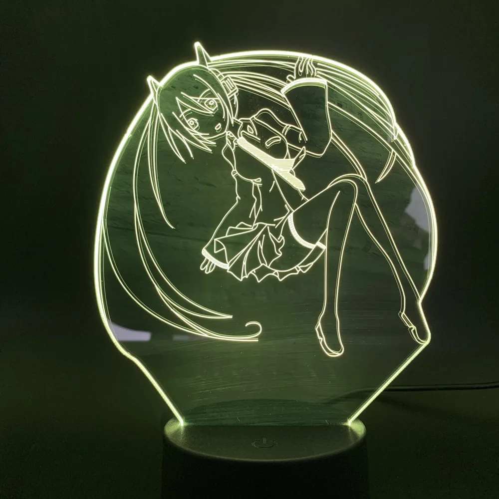 3D лампа комикс девушка для украшения спальни USB сенсорный ночник лучший пренспосланный для детей подарок светодиодный ночник лампа