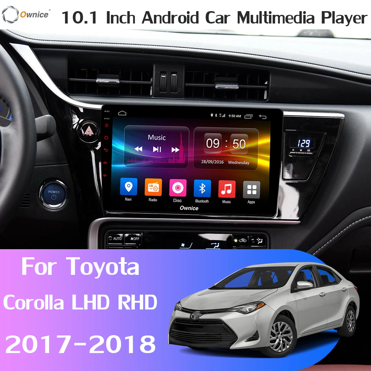 Flash Deal 360° Panoramic Camera 4G SIM Android 9.0 8Core 4G+64G GPS Radio DSP CarPlay Car Multimedia Player for Toyota Corolla 2017-2018 1