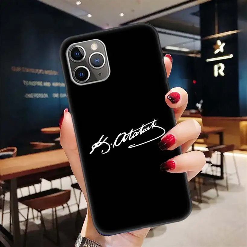 Турция Мустафа Кемаль Ataturk черный чехол для Apple iPhone 11 Pro XR 7 8 6 6S Plus X XS MAX 5 5S SE Мягкий ТПУ силиконовый чехол для телефона
