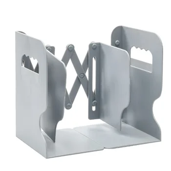 

Adjustable Bookend Book Holder Retractable Book Stand Multi Compartments with Pen Holder Desktop Organizer Home Office P