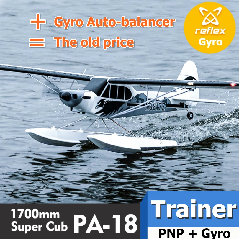 Радиоуправляемый самолет FMS 1700 мм 1 7 м PA 18 J3 Piper Super Cub 4S 5CH с гироскопом