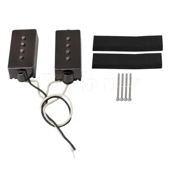 

Yibuy Black Metal Bass Pickup Musical Parts Instruments Length 68 Wide 28MM