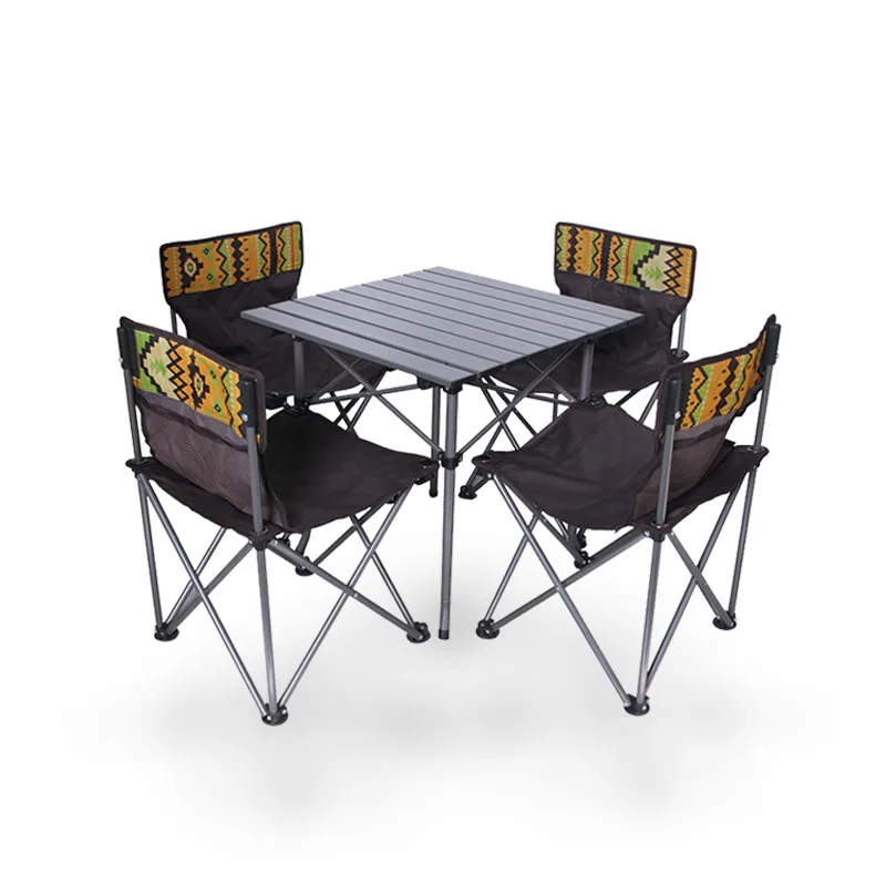

Outdoor Folding Tables And Chairs Aluminium Alloy Folding Tables And Chairs Set Customizable Household Casual Hand Camping Foldi