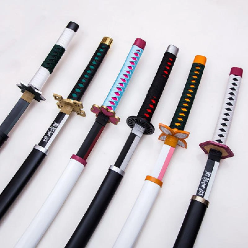 100センチメートル木刀悪魔の刃役割アニメーション武器子供の木刀おもちゃcos武器木製ナイフギフト Toy Swords Aliexpress