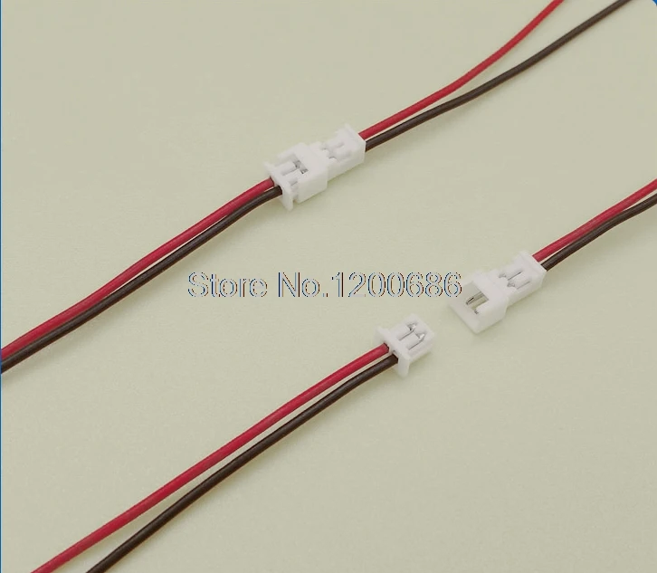 JST 1.25 2Pin Male Female Plug Connector With Wire Cable 2pairs lot 2pin jst connector plug cable with 22 20awg silicone wire male female for rc lipo battery connector terminals