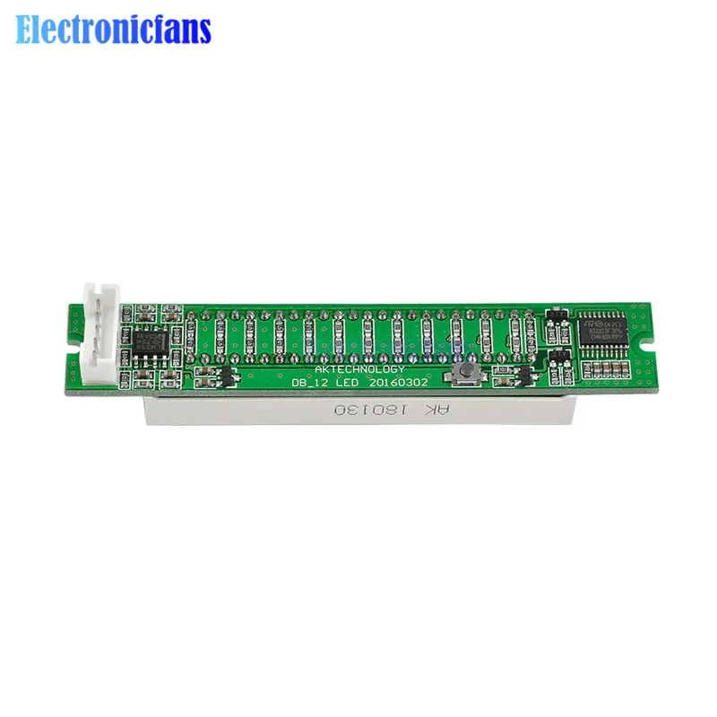 Мини двойной 12-разрядный светодиодный музыкальный индикатор уровня регулируемый свет Скорость VU метр стерео усилитель доска с режим АРУ Diy KIT Assemed