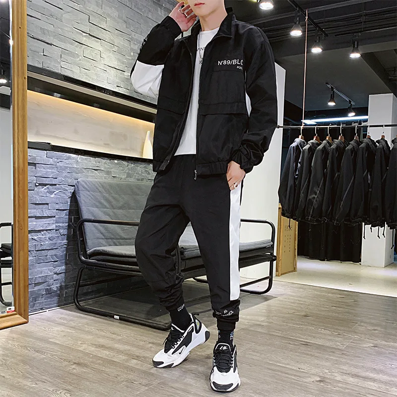 

Sports Set Men Spring And Autumn Long Sleeve Leisure Suit New Style Sports Clothing Set Men's Spring And Autumn Two-Piece Set Me