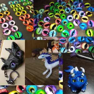 20pcs Round 10 12 14 16MM Glass Dragon Cat Eyes Cabochon Charms Accessory  Glass DIY Multi Color Horse Eyes Cat Pattern Crafts - Price history &  Review, AliExpress Seller - BITWBI Store