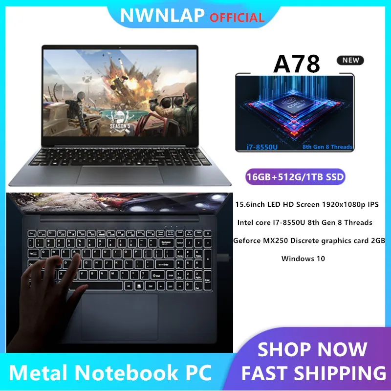 Игровой ноутбук 15 6 " 512 ГБ/ТБ SSD 16 Гб DDR4 core i7 8-го поколения четырехъядерный Geforce