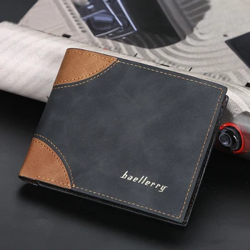 

New Men's Wallet Fashion Soft PU Leather Multi-function Wallet Short Mens Wallet High Quality Bifold Coin Purse Male Card Holder