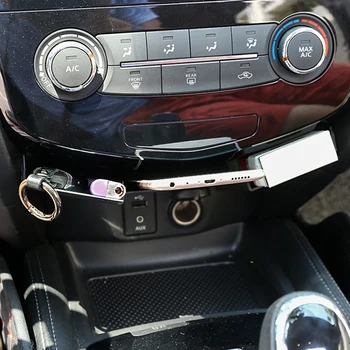 

For Nissan X-Trail 2014 - 2019 Car Styling Black Central Console Storage Box Organizer Container Tray Holder Auto Accessories