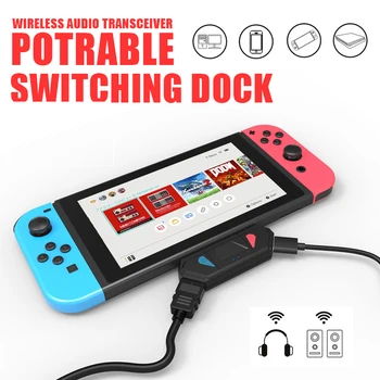 

Bluetooth V5.0 Wireless Audio Transmitter Projection Base USB Type C Transceiver Adapter For NS Switch/PS4/PC Accessories