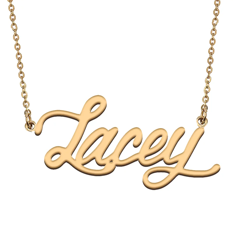 

Lacey Custom Name Necklace Customized Pendant Choker Personalized Jewelry Gift for Women Girls Friend Christmas Present
