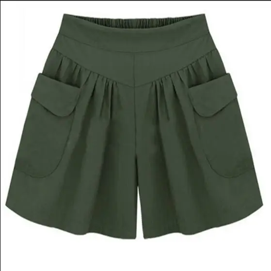 Высокая талия шифон шорты женские летние свободные широкие короткие feminino повседневные pantalones cortos mujer плюс размер 5XL RQ170