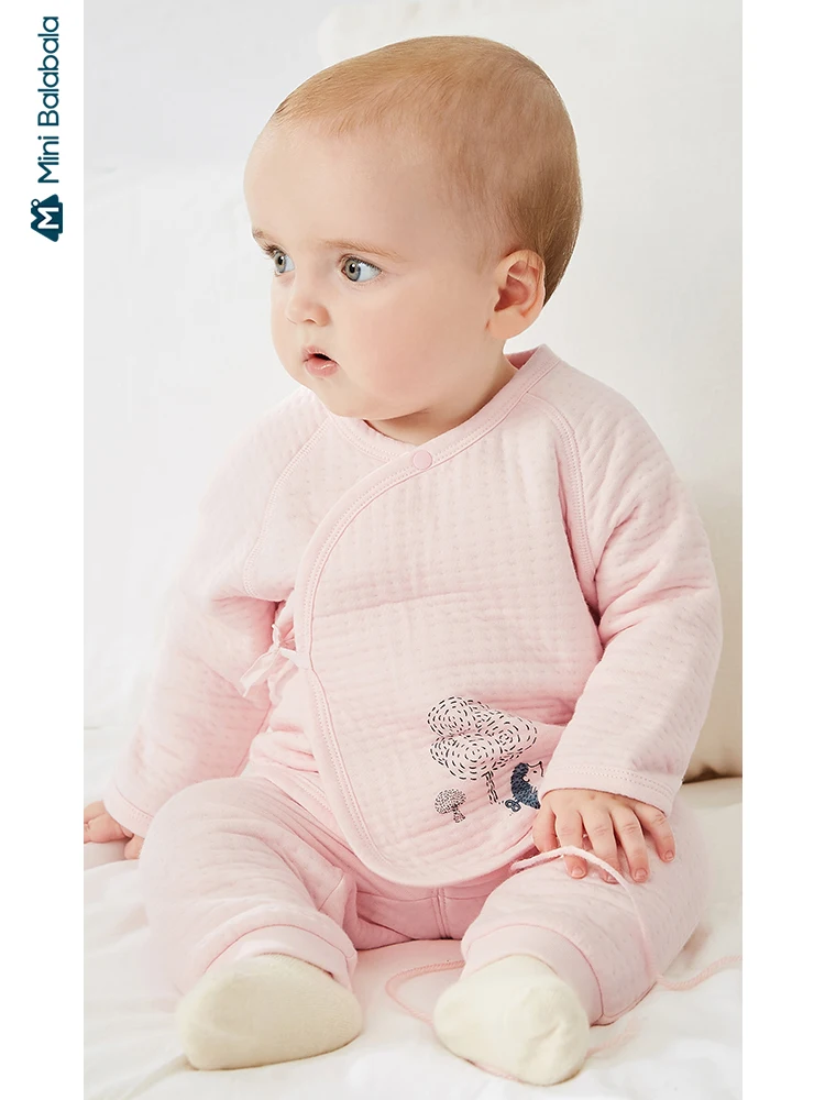 

Minibalabala Children suits for girls and boys baby monk clothes two-piece 2019 autumn and winter new baby clothes sets