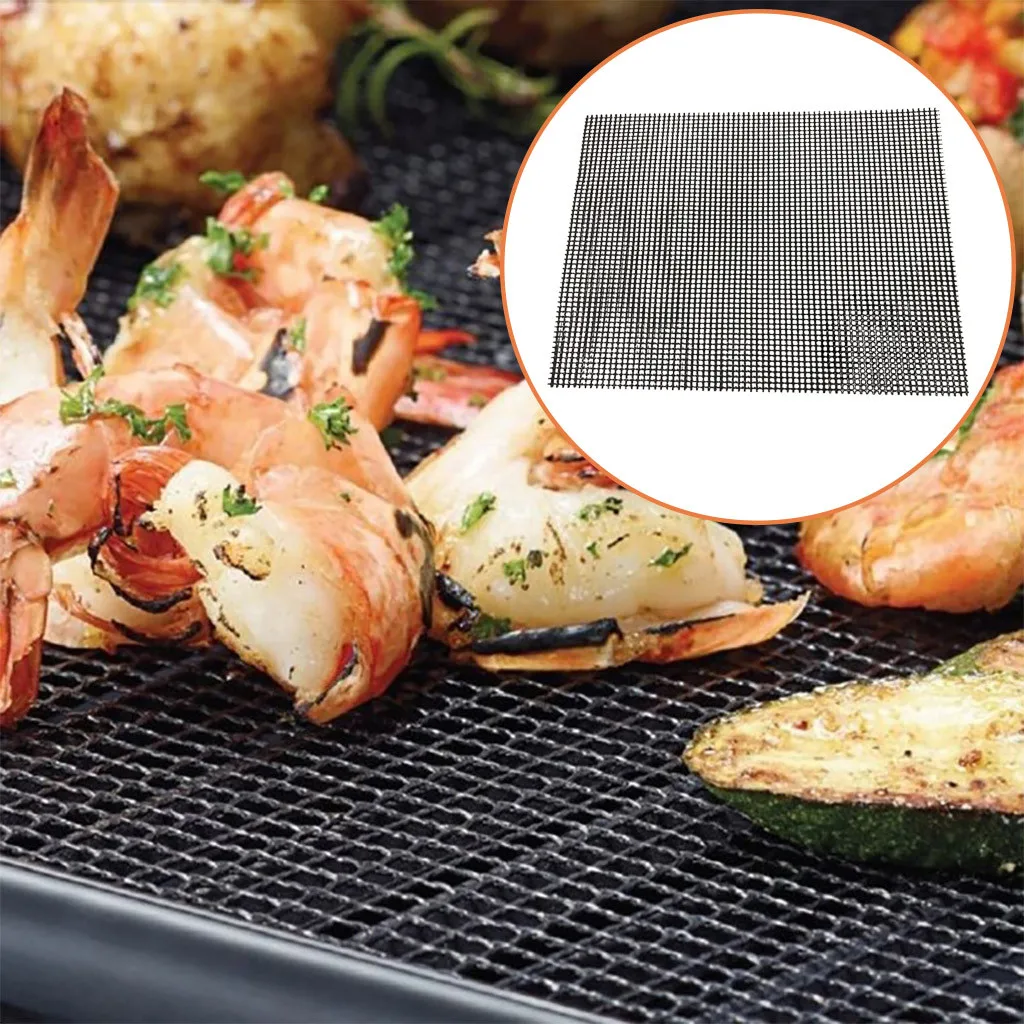 Grill Mat Non-stick Barbecue Grilling Mats BBQ Grill Grilling Mesh Wire Net Outdoor Cooking Liner Fish Grilling Sheet