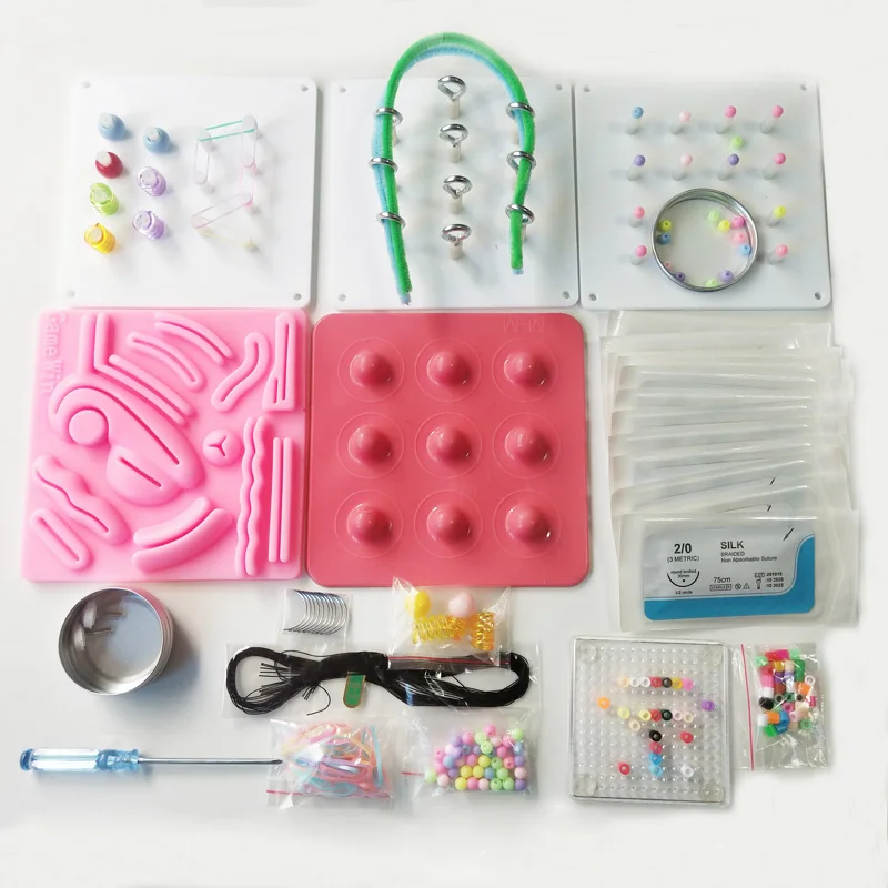 

Laparoscopic Simulator Training Module Equipment Laparoscopy Instrument Surgical Suture Pad Nurse Teaching Medical Science Tools