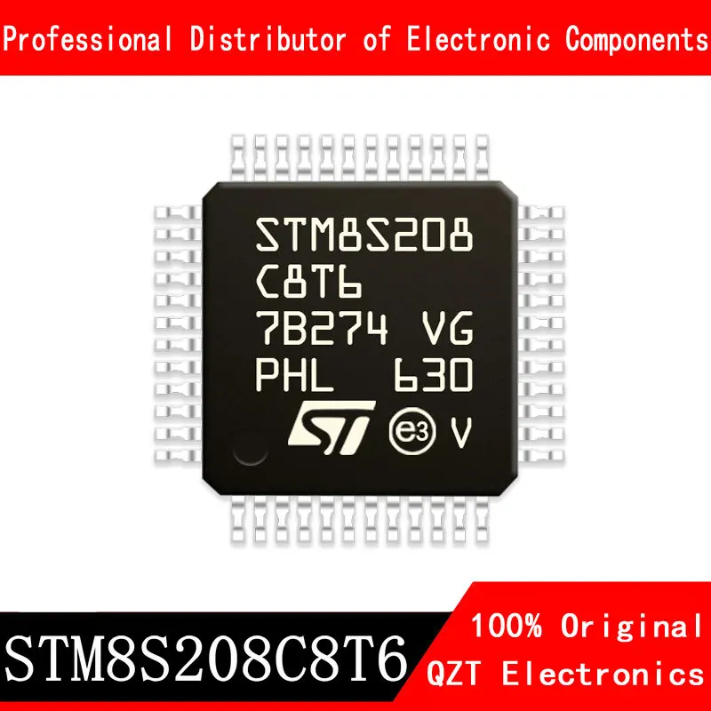 5pcs/lot new original STM8S208C8T6 STM8S208 LQFP-48 microcontroller MCU In Stock 5pcs stm8s105c6t6tr lqfp 48 smd 8bit microcontroller mcu 32 kb 2 kb 16 mhz 10 bit 38 i o 2 95 v 5 5 v