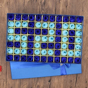 

Handmade Soap Eternal Flower Love Blue Rose Crafts Gifts Boxes For Girlfriend Valentine's Day Gifts Christmas Decoration Props