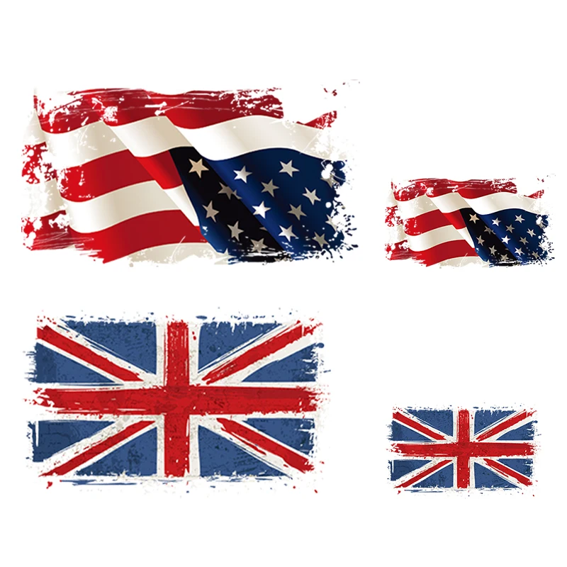 Bicycle Butterfly Patches British Flag Patches for Clothes