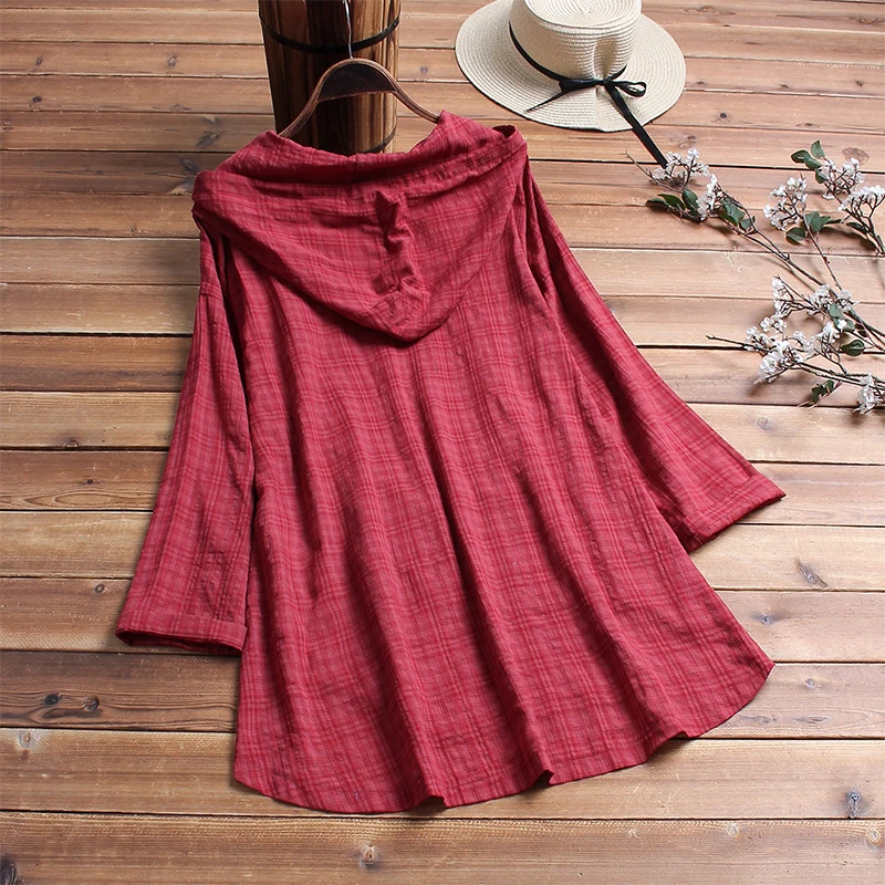 Блузка женская льняная с длинным рукавом на пуговицах|Блузки| |